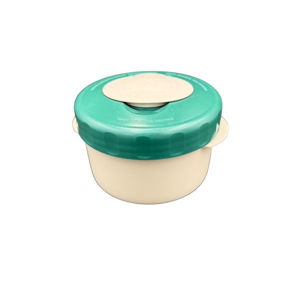 Rubbermaid Heatables Microwave Bowl 1 Pint 473ml Teal Green Lid Vented 375T 375R